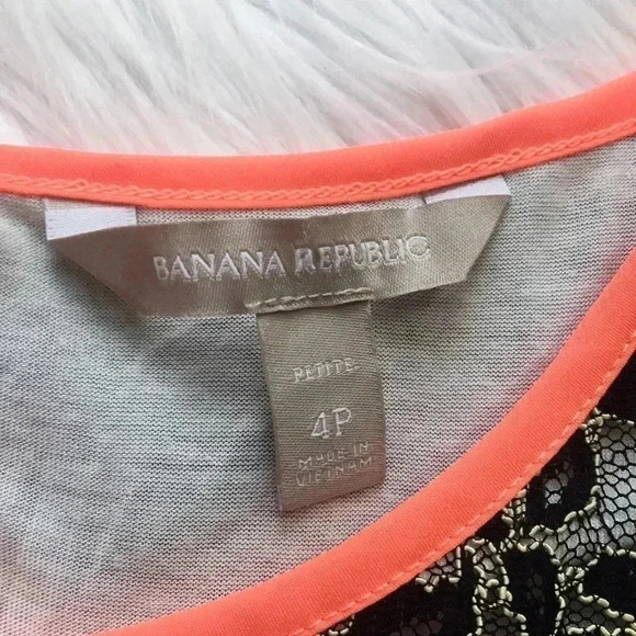 Banana Republic Black Lace Tank with Neon Trim - Picture 6 of 7